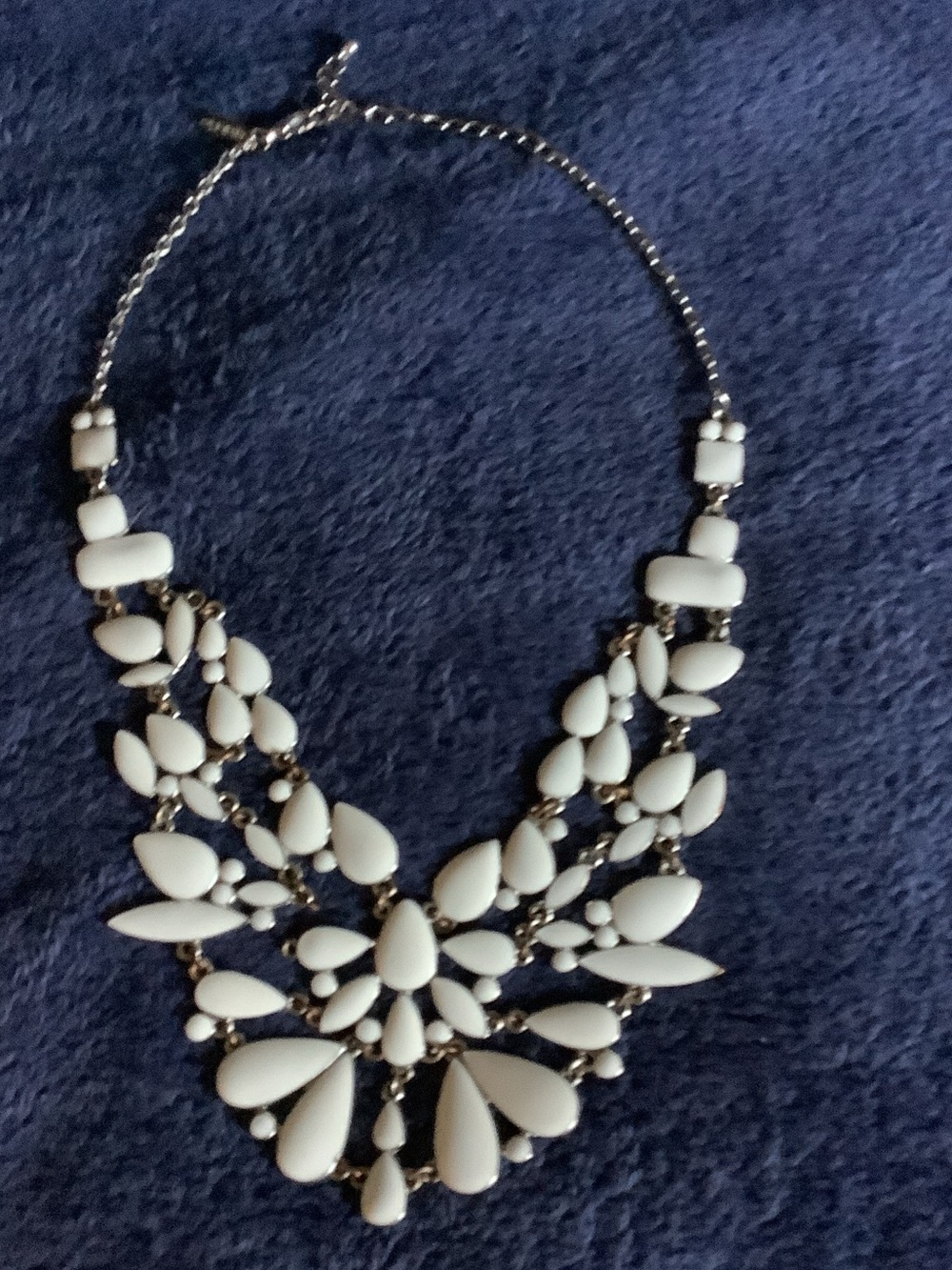 White Statement Bib Necklace - Women Jewelry